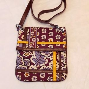 Vera Bradley handbag with leather straps